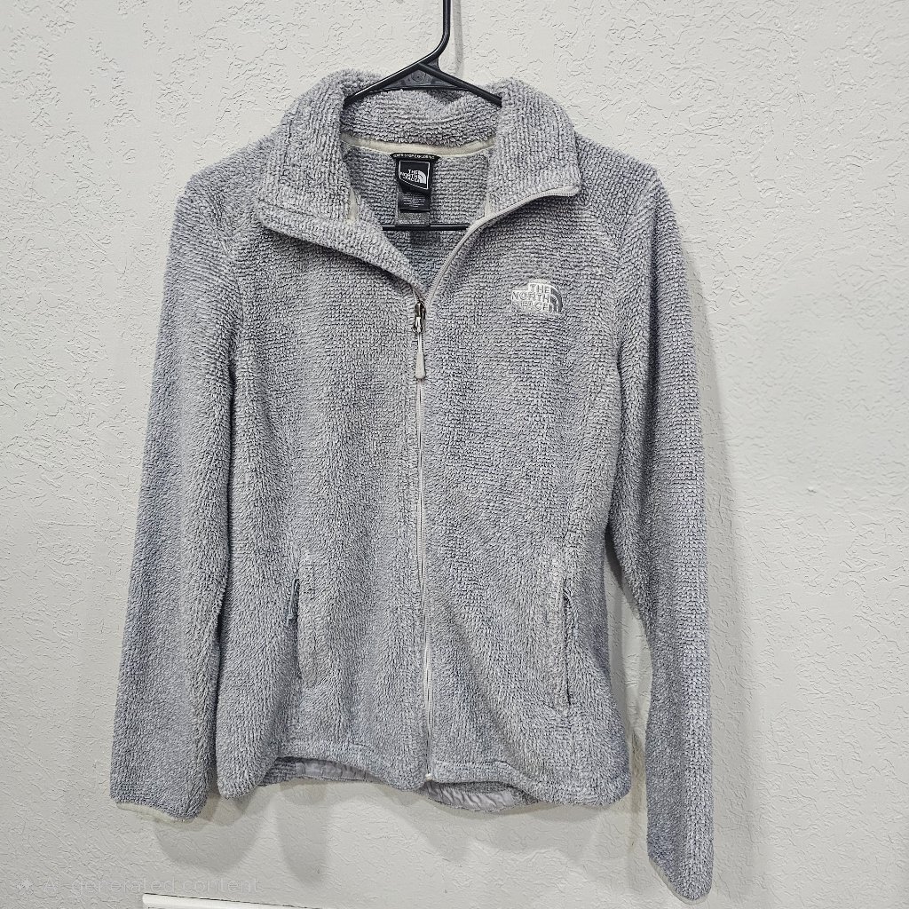 The North Face Osito Fleece Jacket Women’s Medium Gray Full Zip Cozy